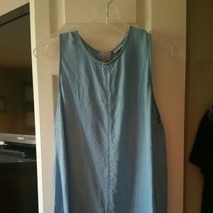 Paper Crane sleeveless demin top - size L